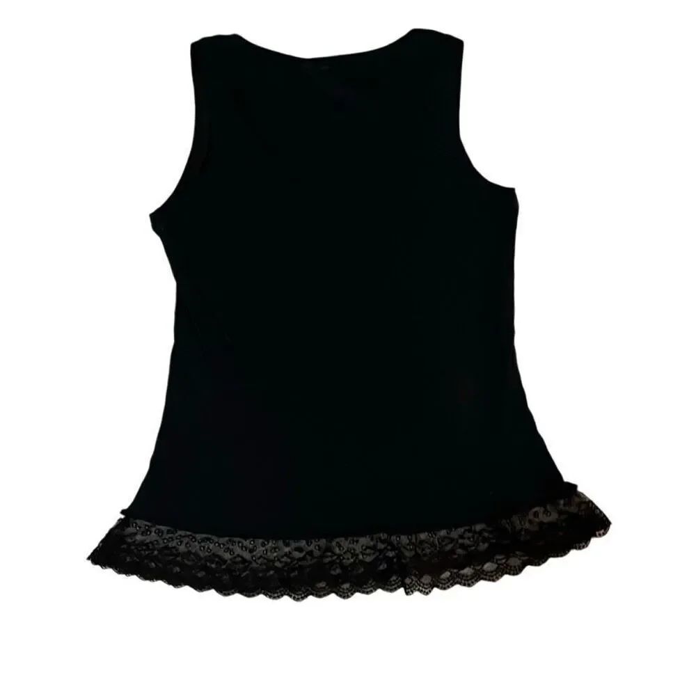 Moth Lace Trim Tank Top - Picture 2 of 6
